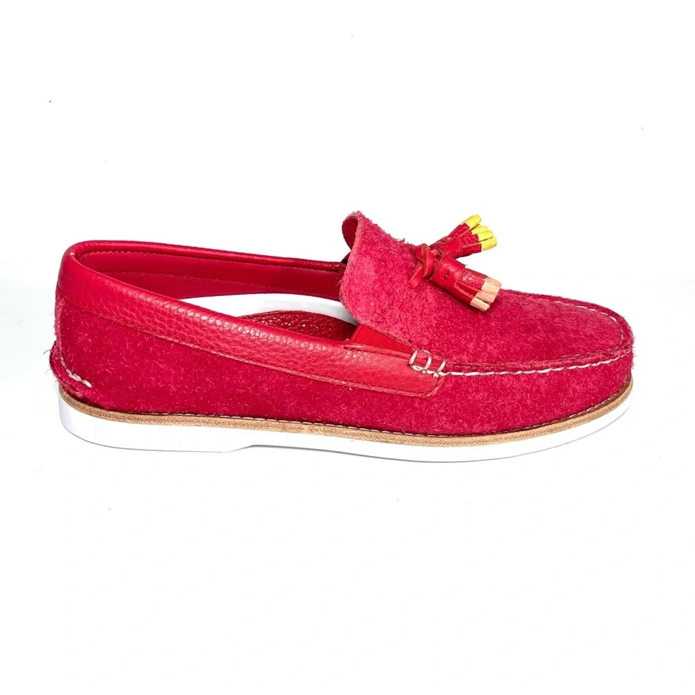 Sperry cloud Authentic‎ Original Men’s Tassel Loafers Red Suede Size 8 Rare